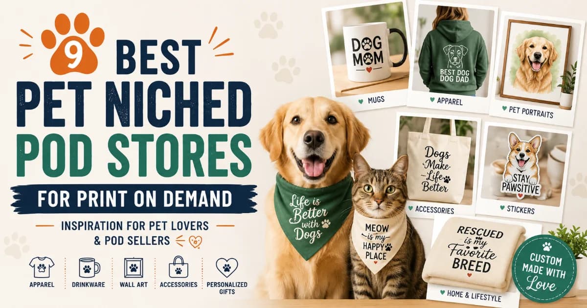 9 Best Pet Niches POD Stores for Print on Demand Inspiration