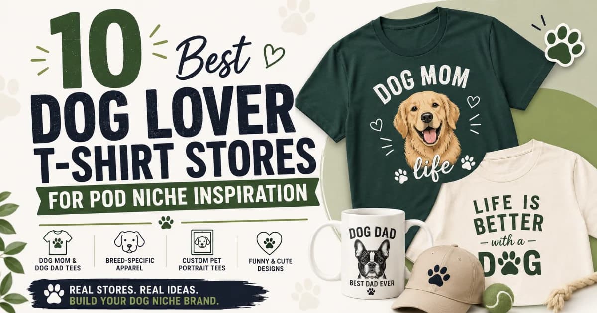 10 Best Dog Lover T-Shirt Stores for POD Niche Inspiration